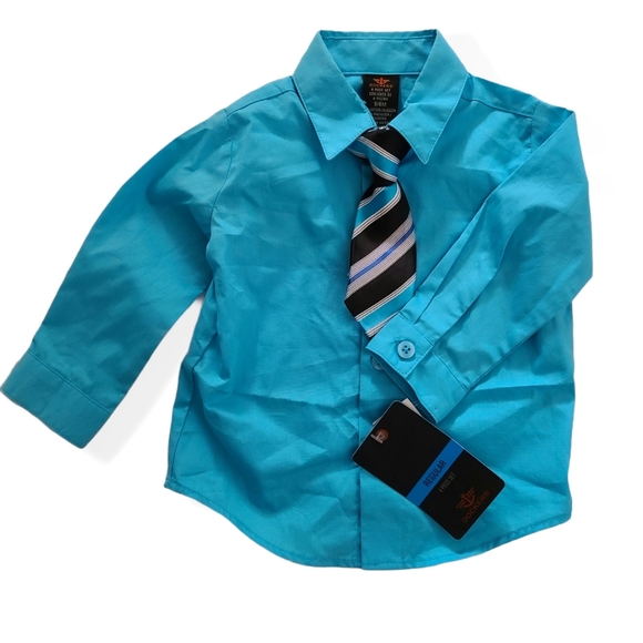 Dockers Long Sleeve button down Dress Shirt Size 3-6 Months - Picture 1 of 7